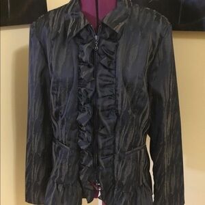 Samuel Dong dress jacket with ruffled closure NWT